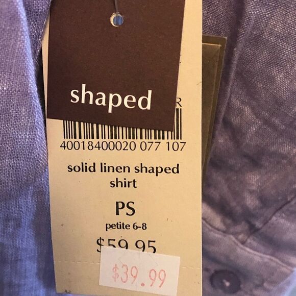 Coldwater Creek washable linen blouse - Picture 5 of 5